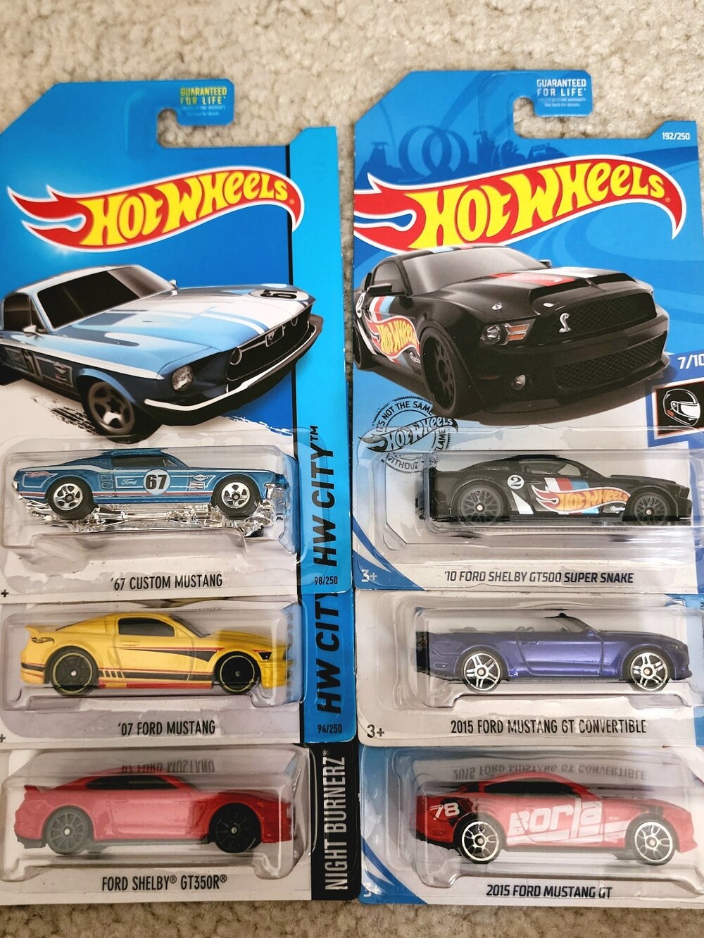 Hot Wheels Ford Mustang Lot of 6